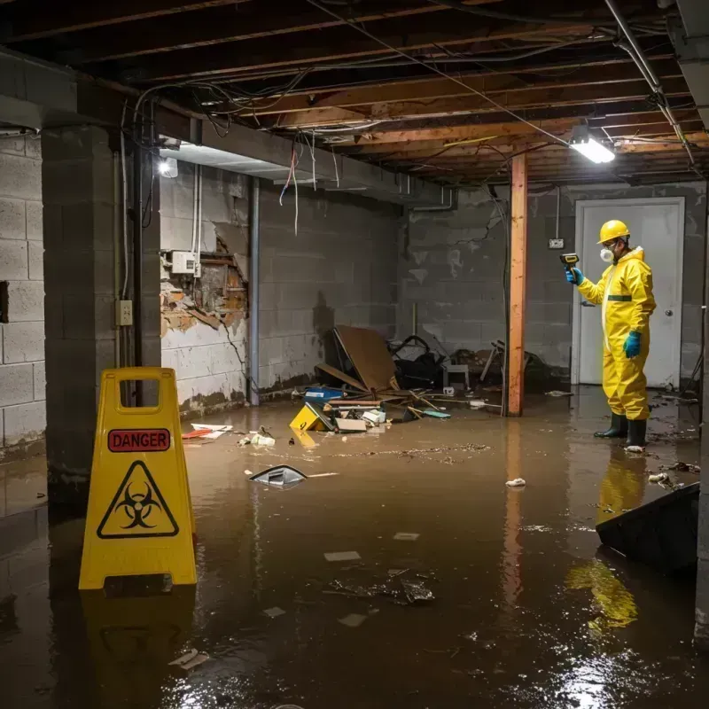 Flooded Basement Electrical Hazard in South Uniontown, PA Property